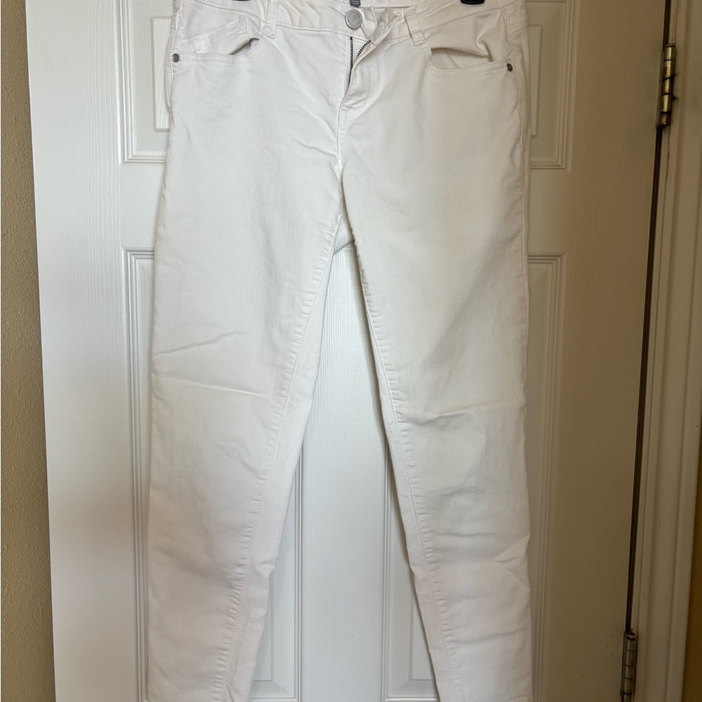 Wit & Wisdom White Straight Leg Jeans
